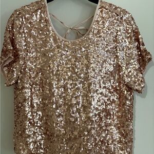 Abercrombie & Fitch sparkly champagne top